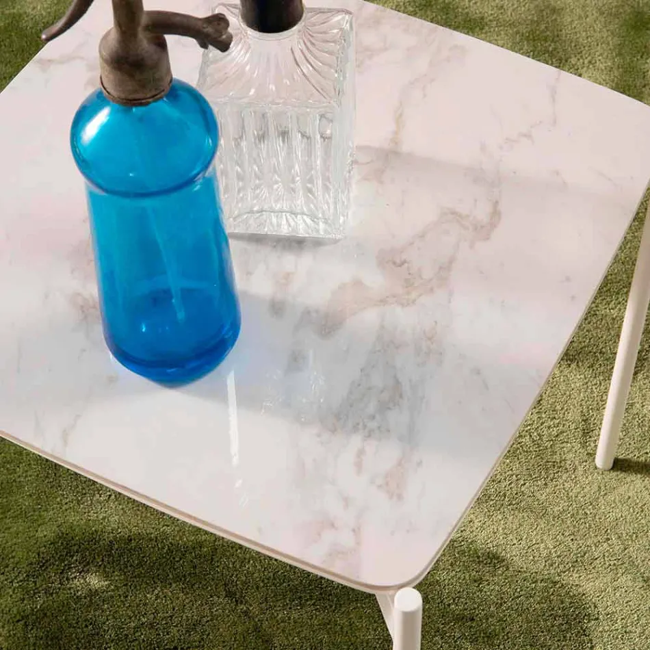 Masă de cafea din ceramică și metal din Piața Modern Design - Porcupine Viadurini