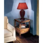 Masuta de cafea din lemn Bassano Francia cu blat din sticla Made in Italy - Patecati Viadurini