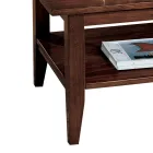 Masuta de cafea cu finisaj din nuc patinat cu polita Made in Italy - Pekele Viadurini