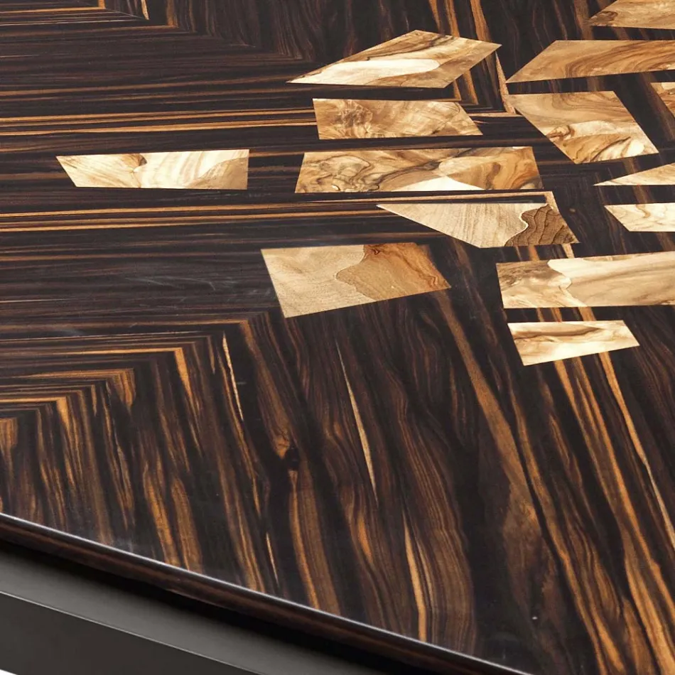 Grilli Zarafa design masă de lemn masiv din Italia Viadurini