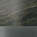 Canapea masă auxiliară pentru sufragerie cu blat din ceramică și sticlă afumată - Random Viadurini