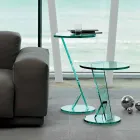 Canapea de masă laterală din sticlă extra-transparentă Made in Italy - Tarzan Viadurini