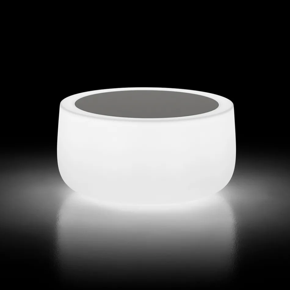 Masuta de cafea luminoasa de exterior cu lumina LED si blat HPL Made in Italy - Belida Viadurini