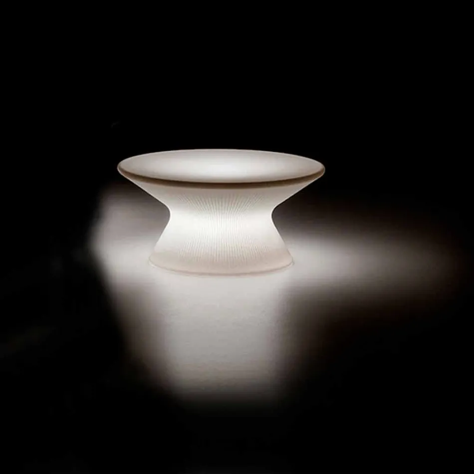 Masuta de cafea luminoasa pentru exterior in polipropilena cu LED Made in Italy - Desmond Viadurini