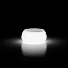 Masuta de cafea rotunda luminoasa de gradina din polietilena Made in Italy - Tibaldo Viadurini