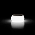 Masuta de cafea rotunda luminoasa de gradina din polietilena Made in Italy - Tibaldo Viadurini