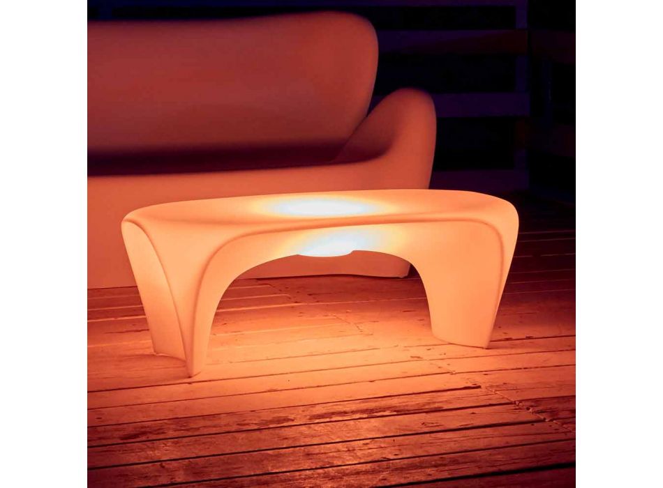 Mese de cafea luminoase RGB pentru design exterior sau interior din plastic - Crin de Myyour Viadurini