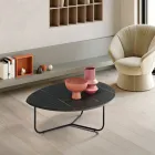 Relia - Masă de cafea modernă din MDF și metal vopsit în diverse finisaje Viadurini