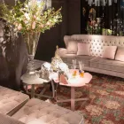 tabel de metal formă modernă cu laser de flori tăiate Andy Viadurini