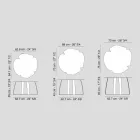 tabel de metal formă modernă cu laser de flori tăiate Andy Viadurini