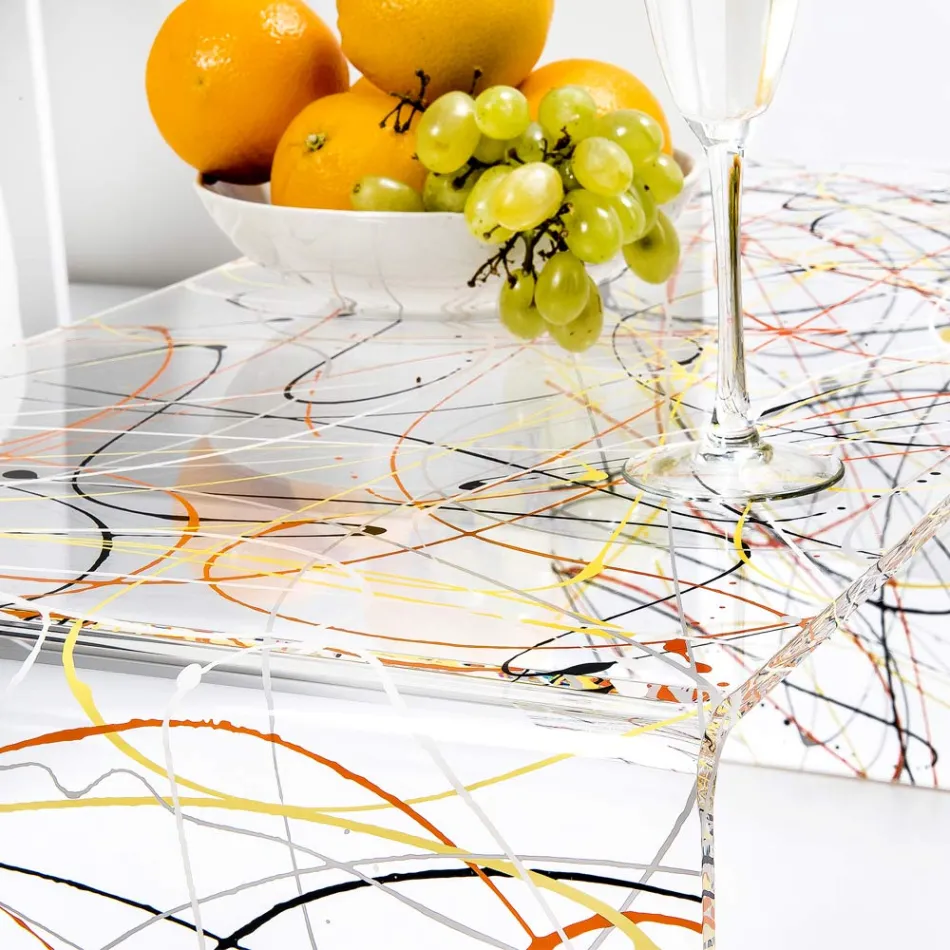 Masuta de cafea moderna din plexiglas Made in Italy - Vichy Viadurini