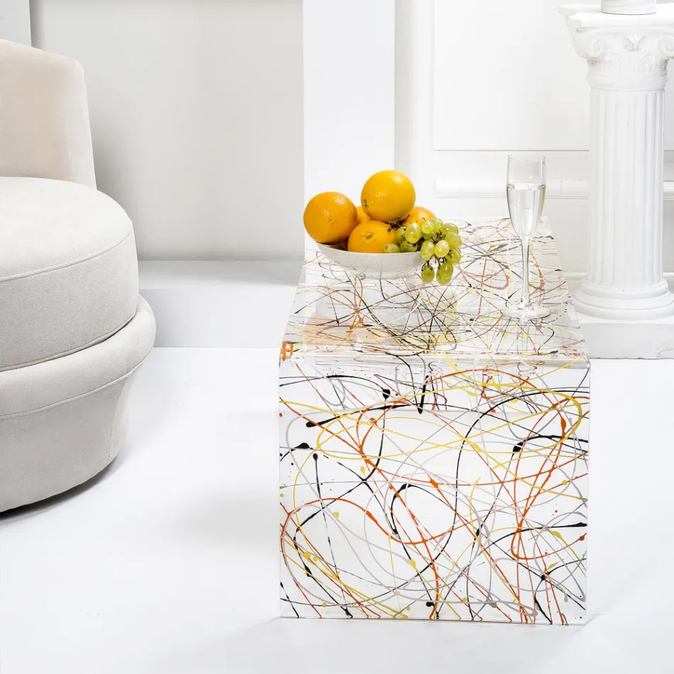 Masuta de cafea moderna din plexiglas Made in Italy - Vichy Viadurini