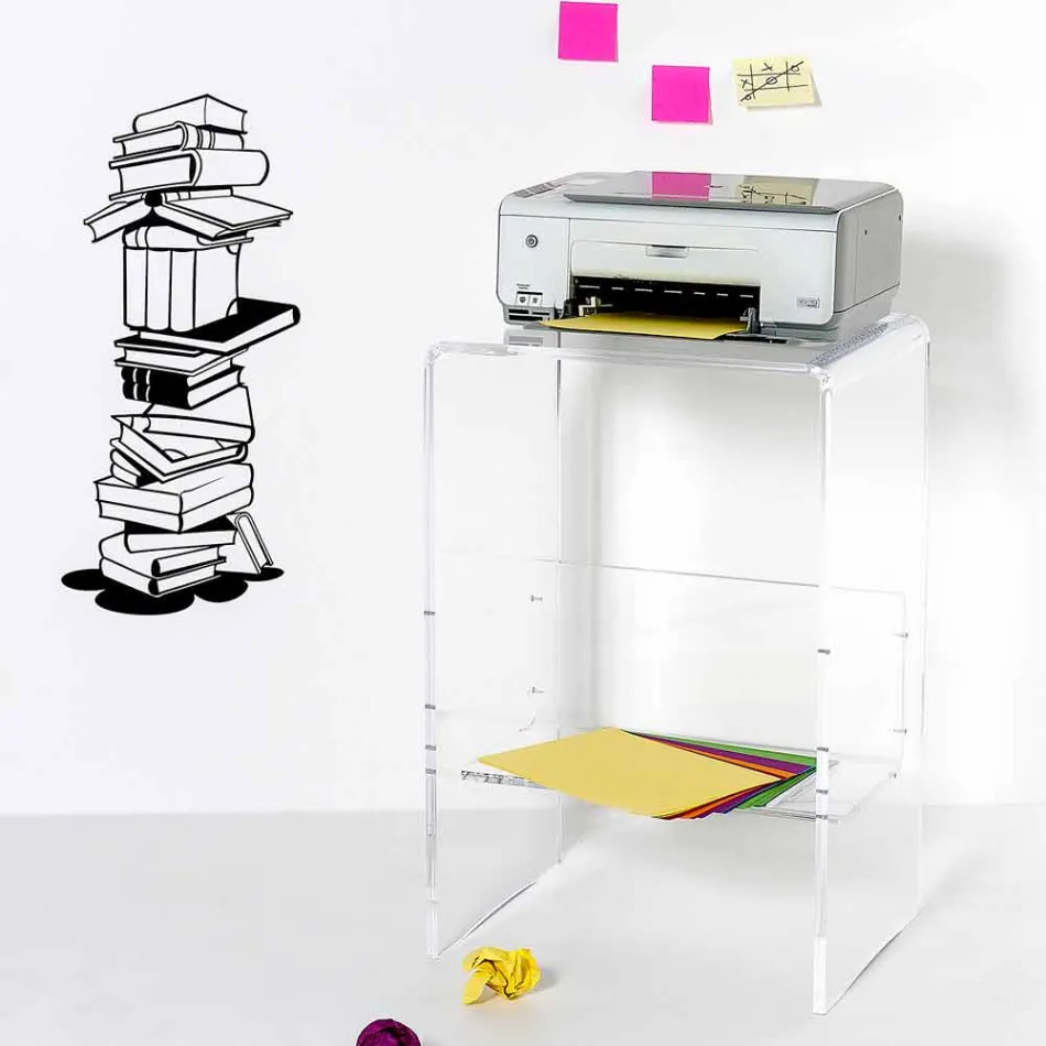 tabel modern Plexiglas L50 x H76 x D40 cm Aza, made in Italy Viadurini