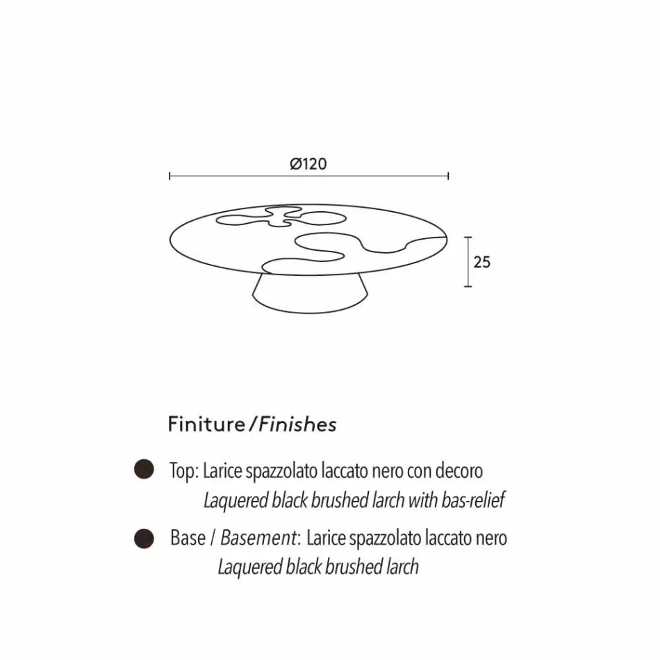 masa de cafea moderne realizate din zada lăcuit Giglio Viadurini