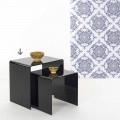 design modern Tabelul negru 50x50cm Big Terry, a făcut în Italia