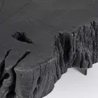 Masuta Neagra Homemotion din Otel si Lemn Natural de Salcam - Camala Viadurini