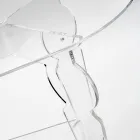 Ilaria - Masă de cafea ovală din plexiglas transparent, fabricată în Italia Viadurini