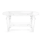 Ilaria - Masă de cafea ovală din plexiglas transparent, fabricată în Italia Viadurini