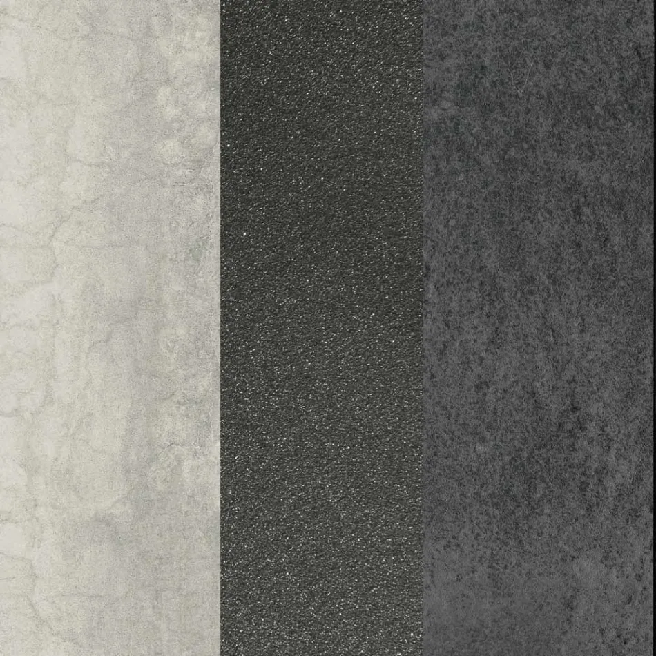 Masuta de cafea ovala din metal pentru living si blat din ceramica in doua nuante - Comacchio Viadurini