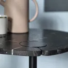 Masuta de cafea pentru living din metal si marmura Marquinia, design de lux - Yassine Viadurini