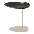 Masuta de cafea pentru living din metal si marmura Marquinia, design de lux - Yassine Viadurini