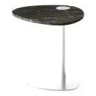 Masuta de cafea pentru living din metal si marmura Marquinia, design de lux - Yassine Viadurini