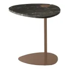 Masuta de cafea pentru living din metal si marmura Marquinia, design de lux - Yassine Viadurini