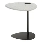 Masuta de cafea pentru living din metal si marmura Marquinia, design de lux - Yassine Viadurini