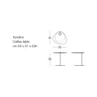 Masuta de cafea pentru living din metal si marmura Marquinia, design de lux - Yassine Viadurini