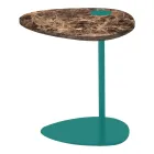 Masuta de cafea pentru living din metal si marmura Marquinia, design de lux - Yassine Viadurini