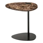 Masuta de cafea pentru living din metal si marmura Marquinia, design de lux - Yassine Viadurini