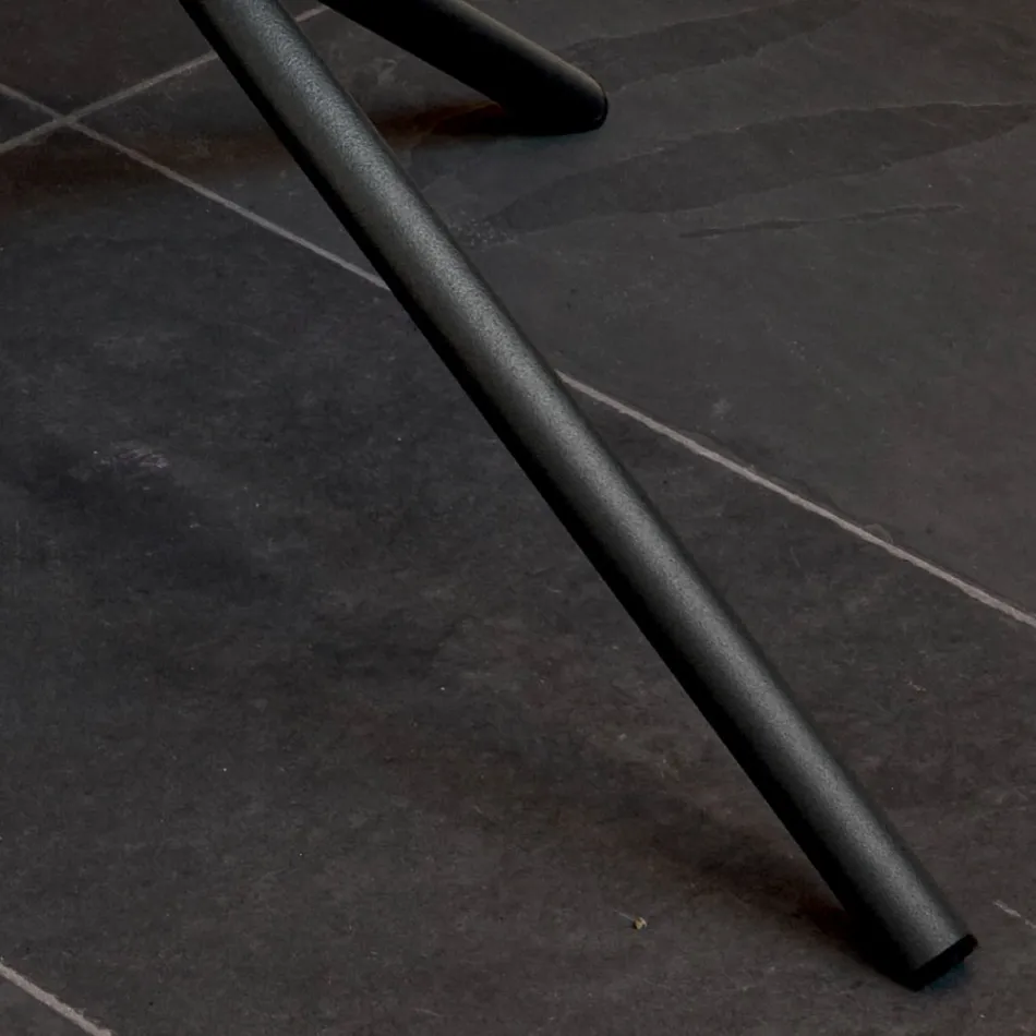 Masuta de cafea rotunda pentru living Baza metalica si ceramica Oapca - Shanghai Viadurini