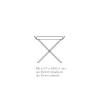 Masa Plianta cu Tava din Cristal Acrilic Transparent - Makete Viadurini