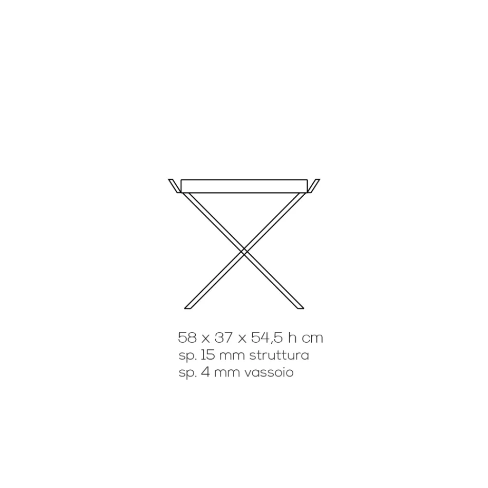 Masa Plianta cu Tava din Cristal Acrilic Transparent - Makete Viadurini