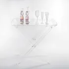 Masă pliantă cu tava din plexiglas transparent 2 dimensiuni - Robbie Viadurini