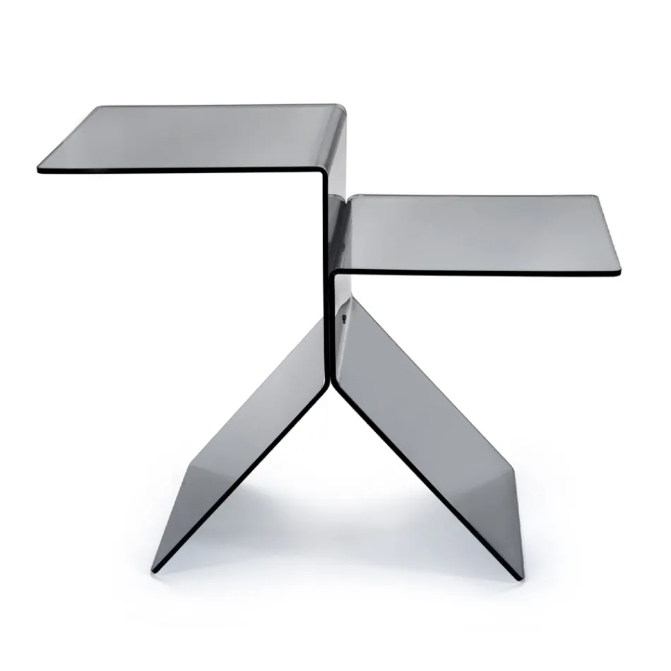 Masuta de cafea din plexiglas colorat transparent pentru living Made in Italy - Kamon Viadurini