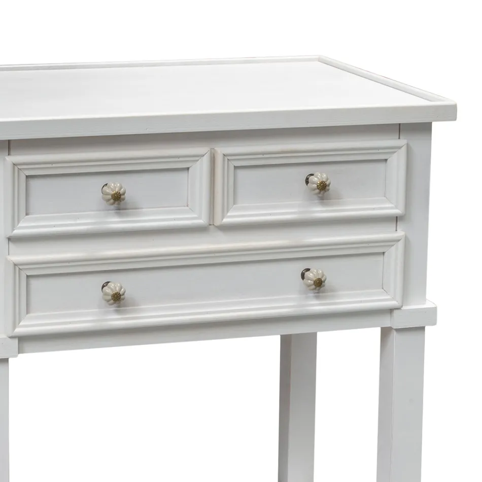 Masa telefonica cu 3 sertare si raft Made in Italy - Culsu Viadurini