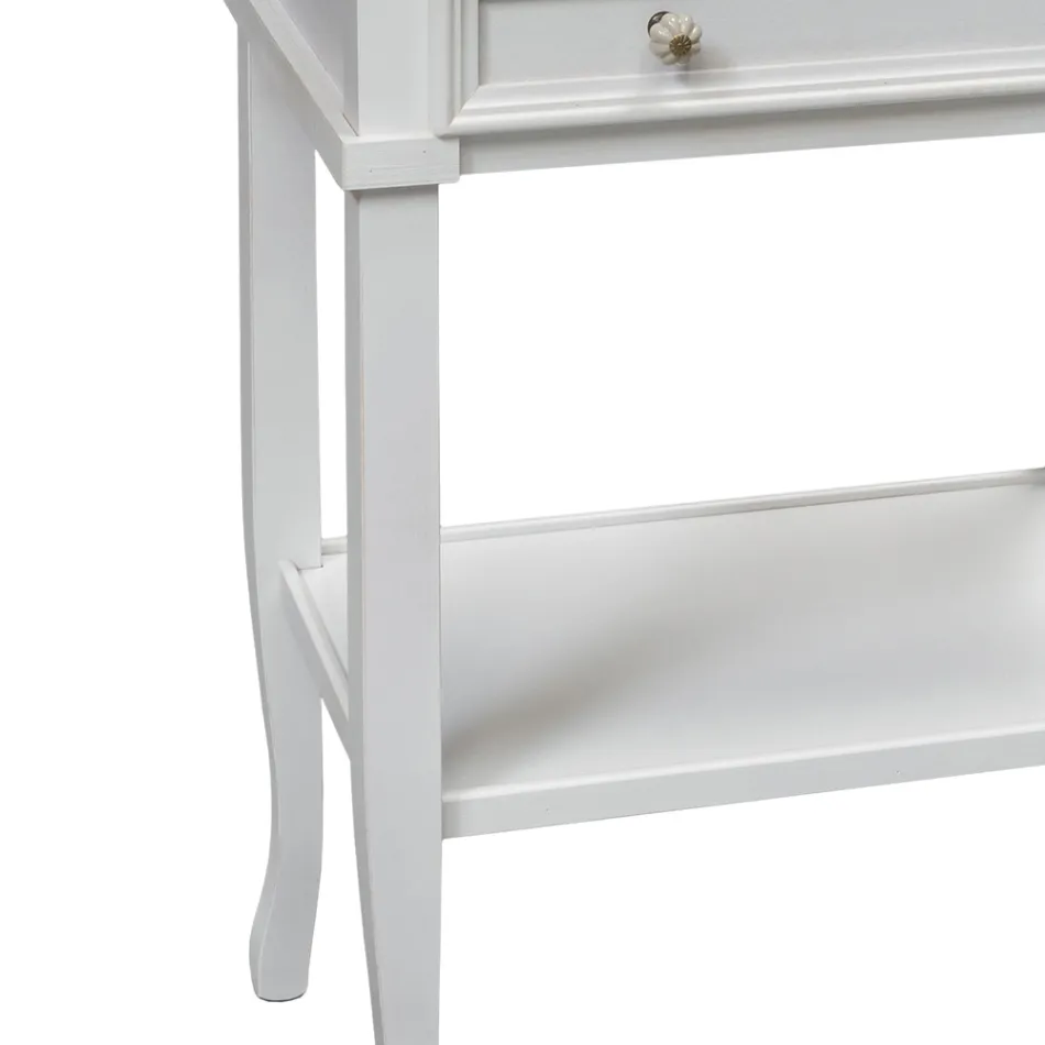 Masa telefonica cu 3 sertare si raft Made in Italy - Culsu Viadurini