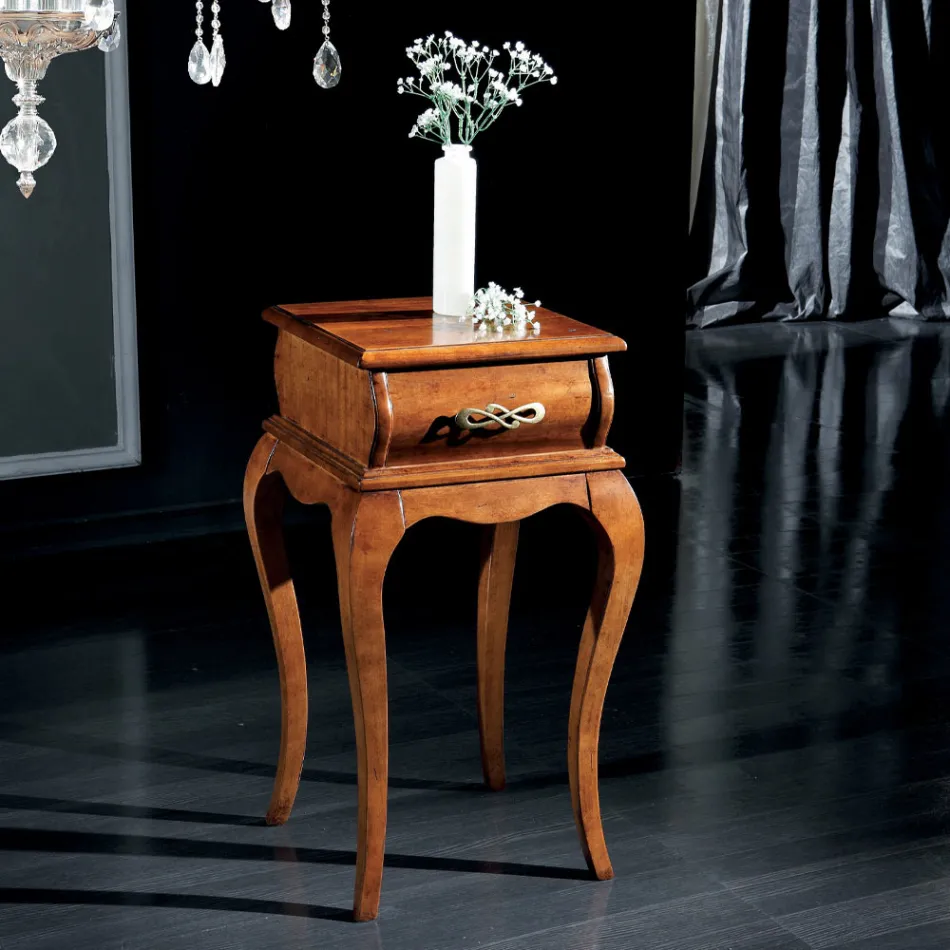 Suport pentru telefon în stil clasic din lemn, fabricat în Italia - Hastings Viadurini