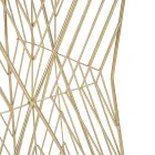 Masa telefonica din fier auriu si blat din sticla cu oglinda - Olivia Viadurini