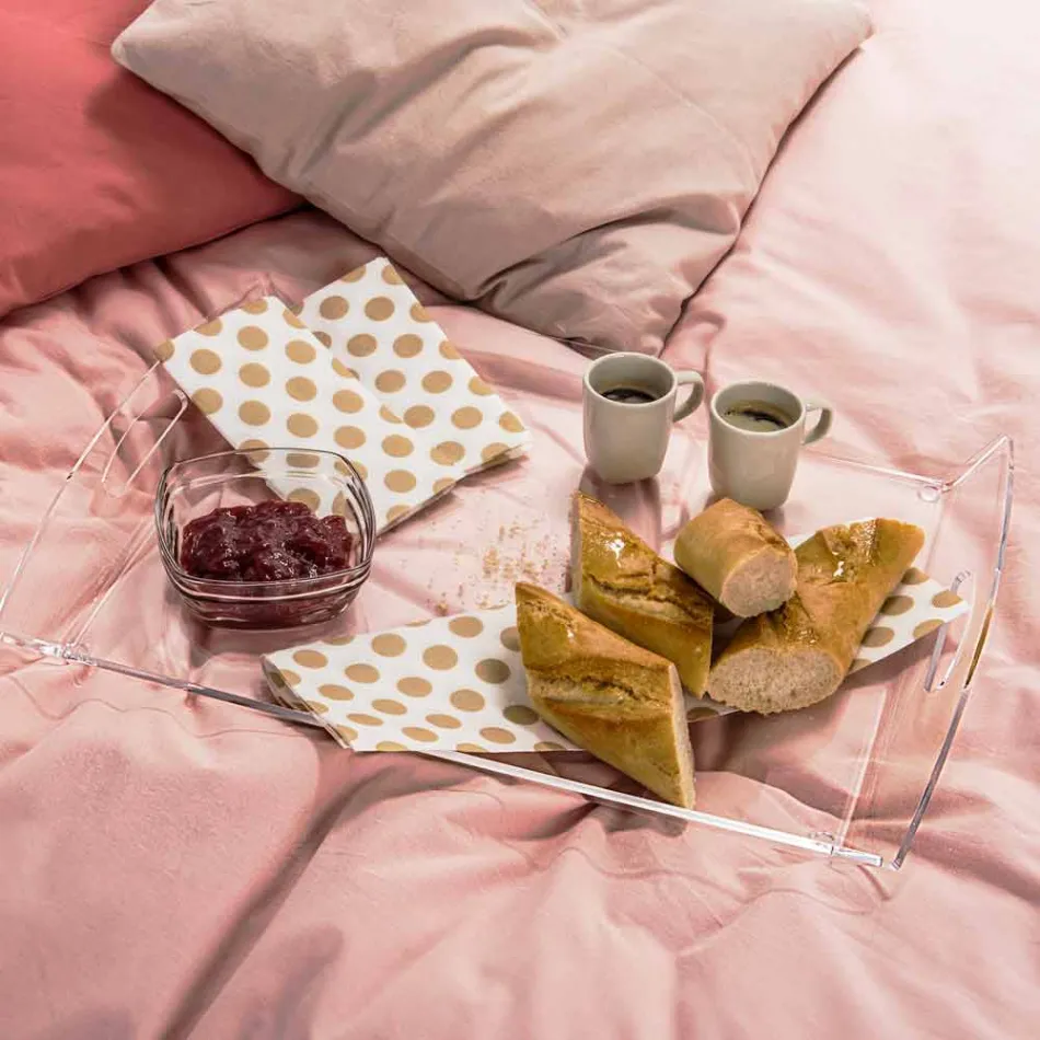 Masuta de cafea transparentă de design Lunchbox Olivia made in Italy Viadurini