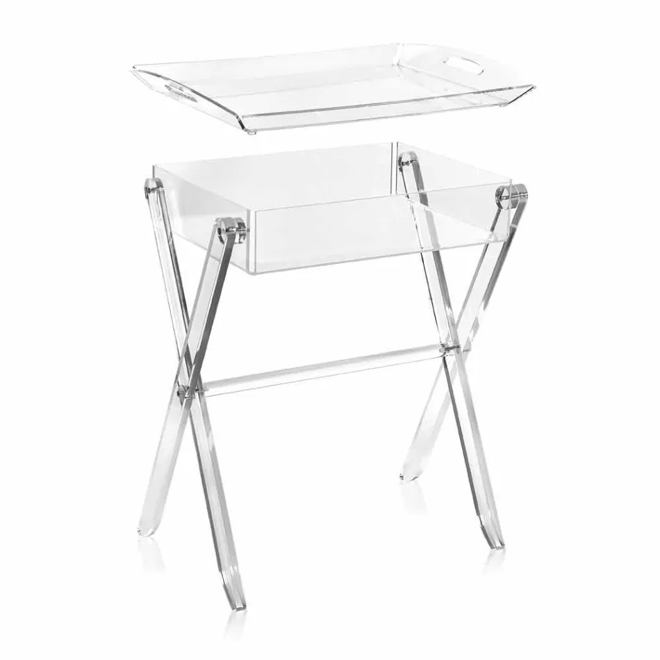 Masuta de cafea transparentă de design Lunchbox Olivia made in Italy Viadurini