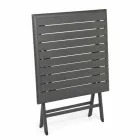 Măsuță de cafea pliabilă în aer liber, din aluminiu vopsit - Hunt Viadurini