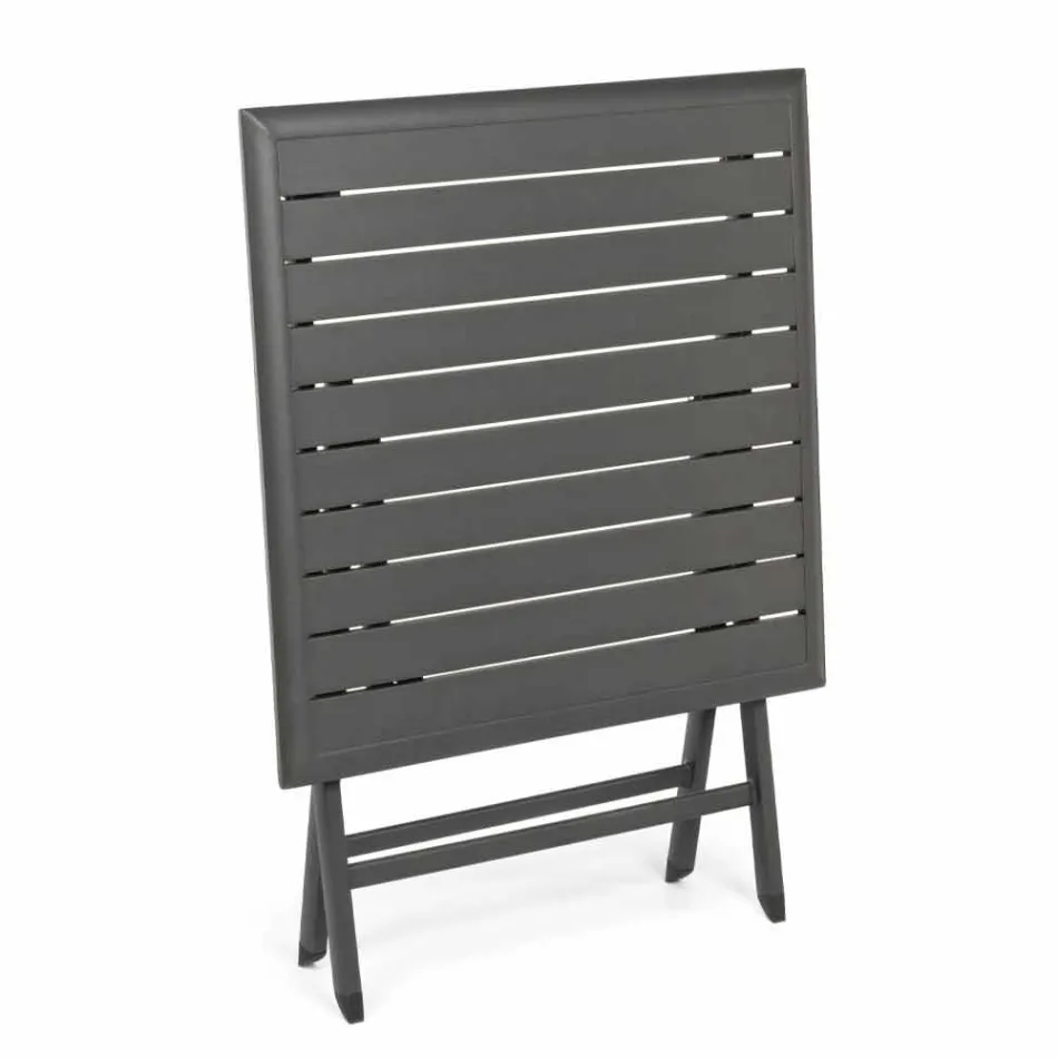 Măsuță de cafea pliabilă în aer liber, din aluminiu vopsit - Hunt Viadurini