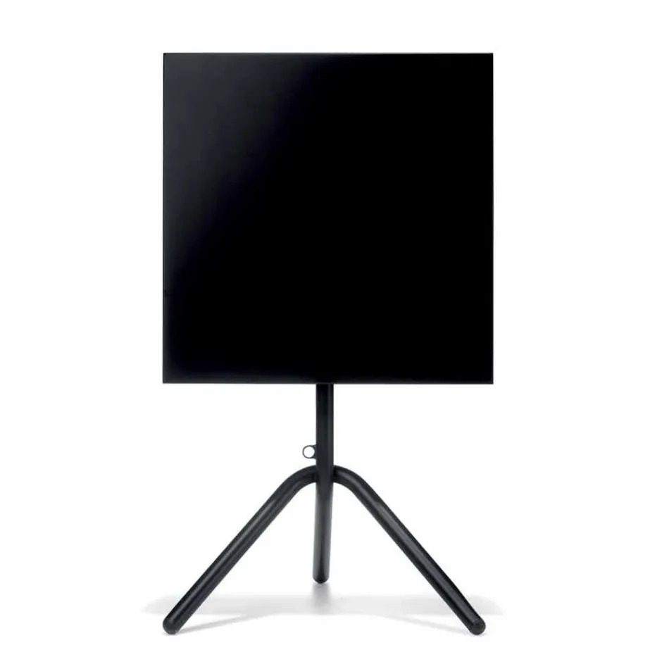 Masă pătrată de metal pătrat și tabla de exterior realizată în Italia - Barnabas Viadurini