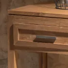 Masă de cafea din lemn masiv de tec cu 1 sertar - Acril Viadurini