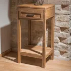 Masă de cafea din lemn masiv de tec cu 1 sertar - Acril Viadurini