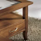 Masuta de cafea dreptunghiulara cu 4 sertare si 2 trageri din lemn Made in Italy - Ade Viadurini