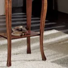 Masuta de cafea dreptunghiulara pentru living cu picioare din fag Made in Italy - Ermes Viadurini