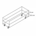 Masă de cafea dreptunghiulară din sticlă extralight cu sertare Made in Italy - Ganzo Viadurini